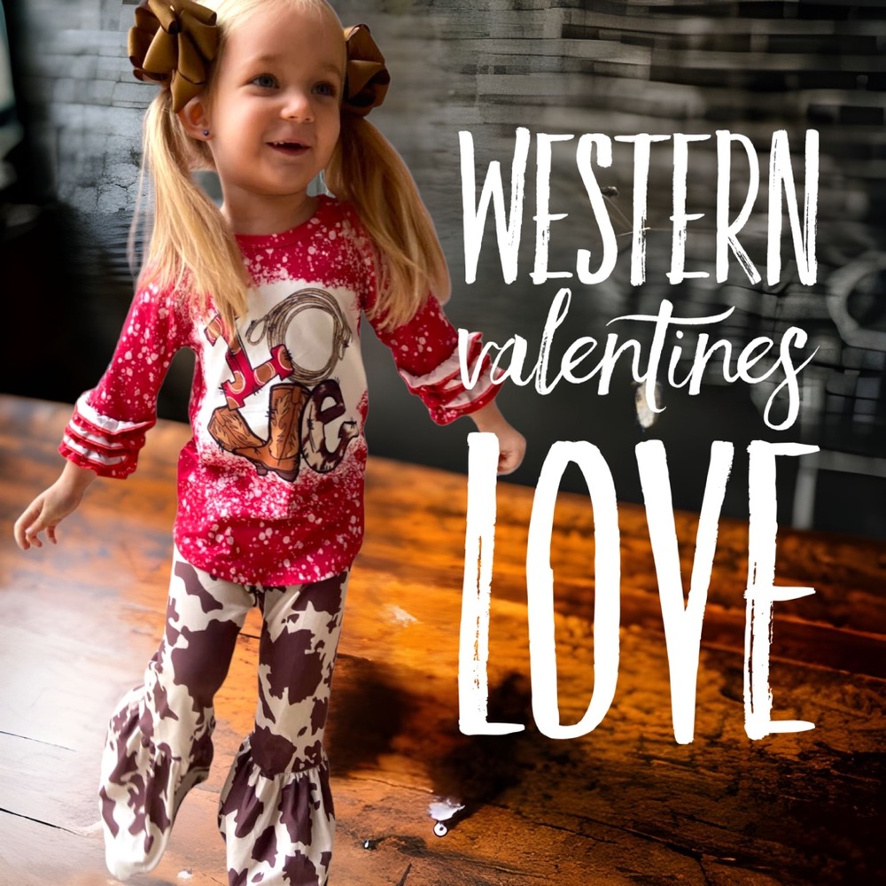 Boutique Girls Western LOVE Outfit